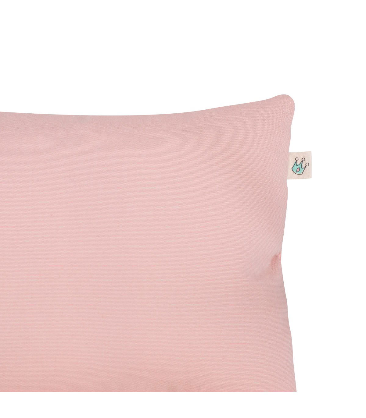 Cojín decorativo - Detalle etiqueta Dusty Pink