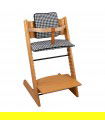 Conjunto de 3 almofadas evolutivas para cadeira alta Stokke Tripp Trapp - Vista 3/4 Vichy