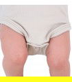 Corps de première ponte pour bébé Crème Manches courtes - Détail Jambes