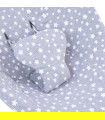 Funda para hamaca Mamaroo 4moms White Star - Detalle Ojales Inferiores