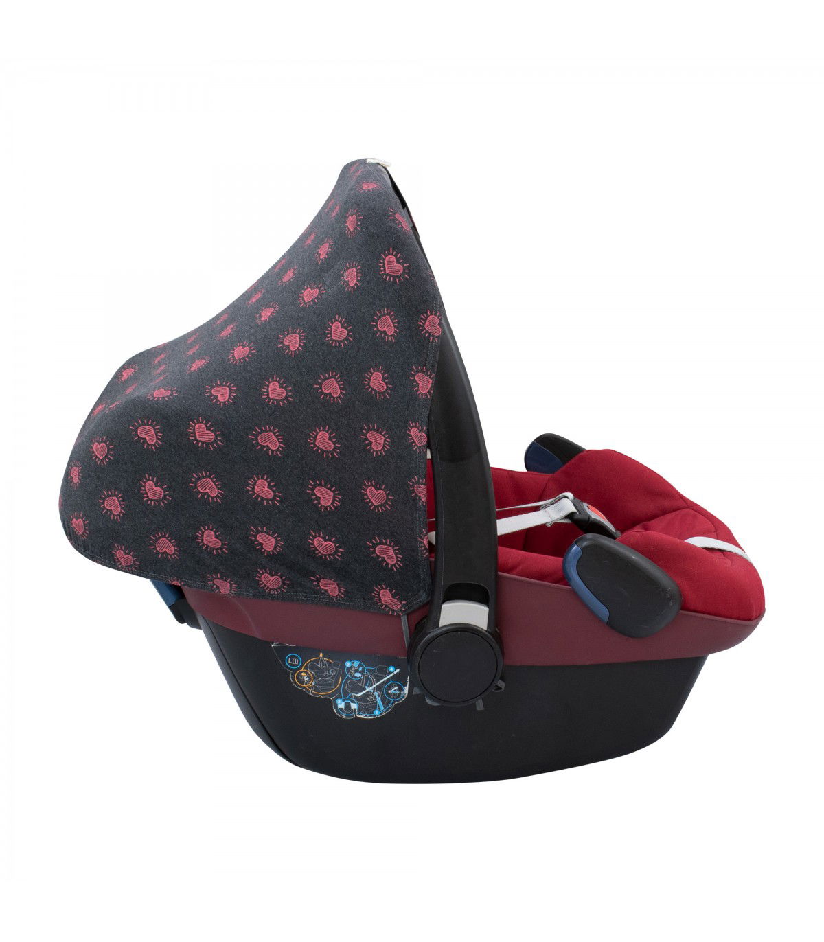 Maxi cosi Pebble y Bebe confort - Vista lateral Fluor Heart