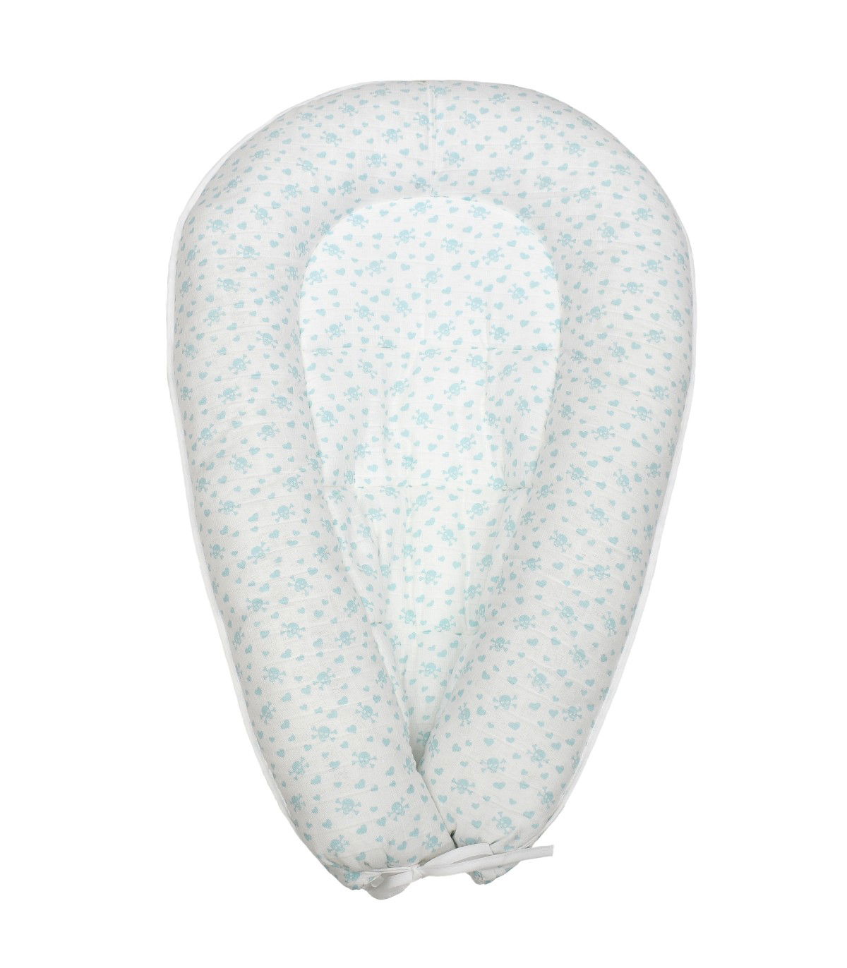 Cocon pour Bébé Mousseline Blue Skulls - 1