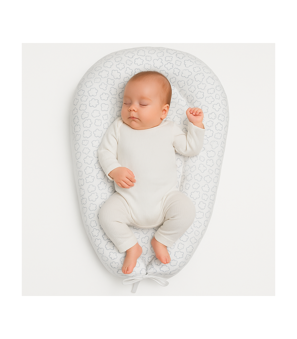 Baby Nest Muslin Blue Clouds - 2