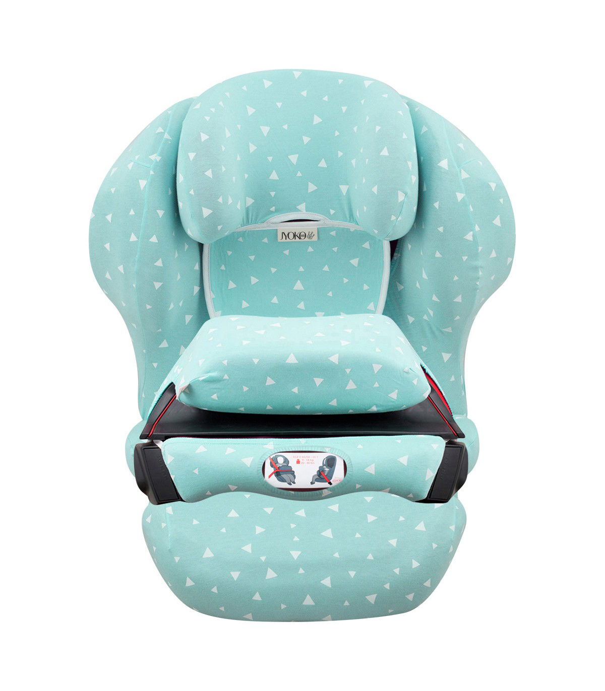 Cybex Juno Fix - Brilhos de menta com vista frontal